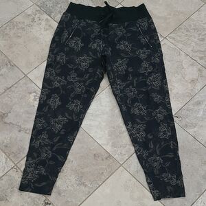 Athleta Green Floral Joggers